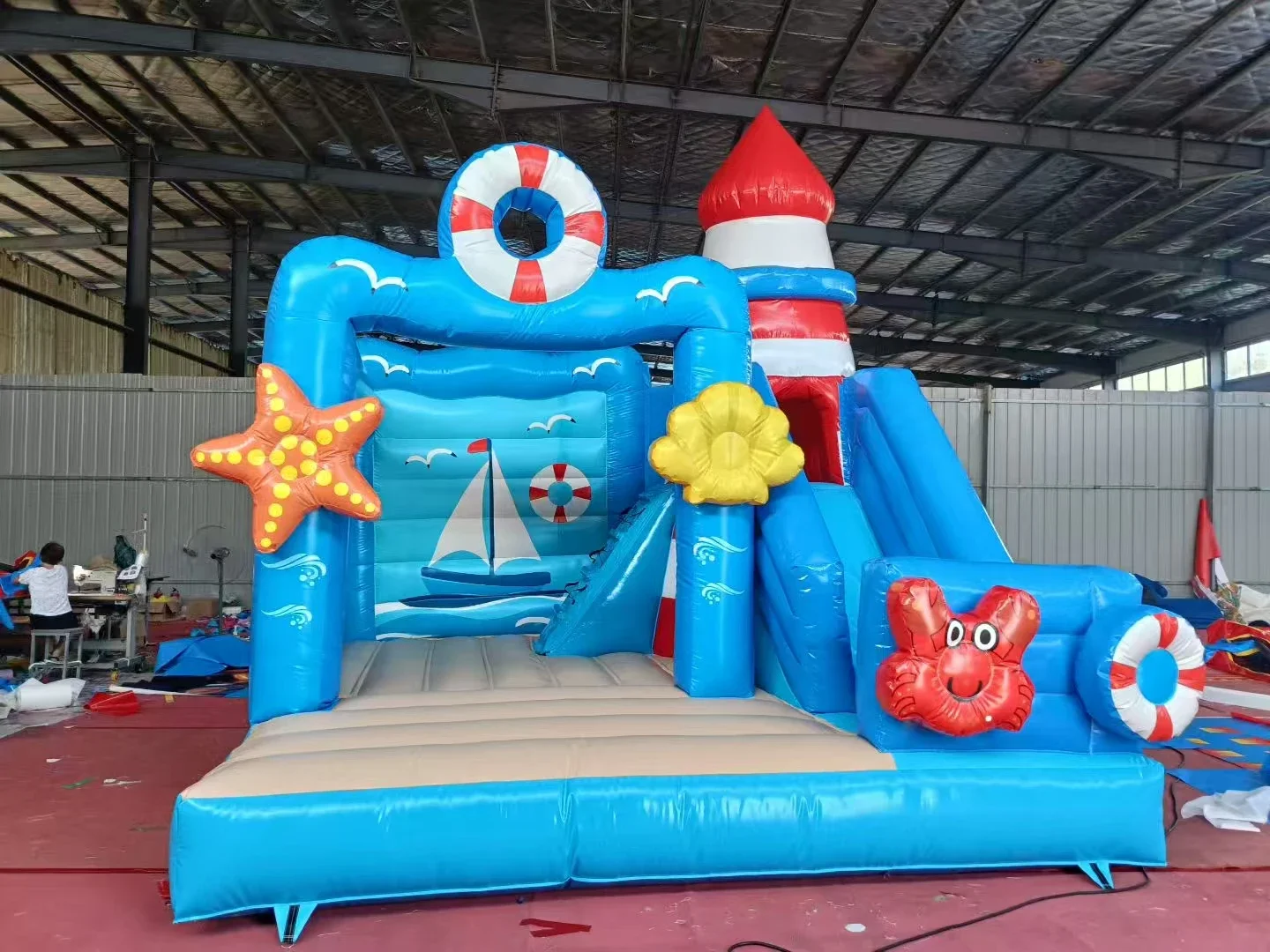 Kommerzielles aufblasbares Hüp – Kids Outdoor House With Slide Bewertung und Preis