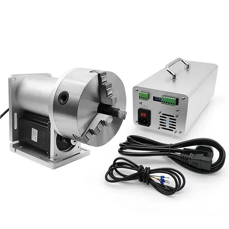 4th Axis 3/4Jaw 100mm 2.2Nm Closed Loop Stepper Motor CNC Dividing Head Rotation Axis Kit Laser Equipment Parts
