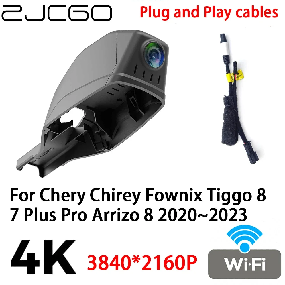 

ZJCGO 4K 2160P DVR Dash Cam Camera Video Recorder Plug and Play for Chery Chirey Fownix Tiggo 8 7 Plus Pro Arrizo 8 2020~2023