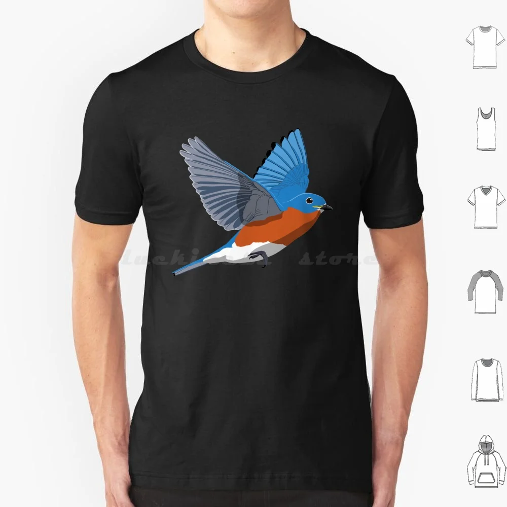 Eastern Bluebird T Shirt Cotton Men Women Diy Print Eastern Bluebird Bluebird Bird Blue Animal Nature Cute