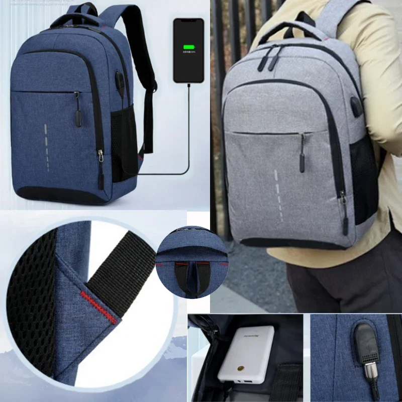 Multifunctional Backpack for Commuting Simple and Stylish Backpack Large Capacity Business Travel with USB Student Computer Bag