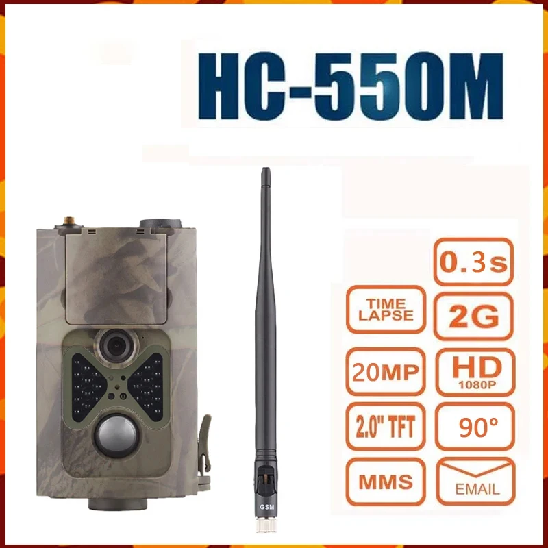 Outdoor HC-550M 2G 20MP/1080P MMS/SMS/SMTP Hunting Camera Waterproof Wildlife Monitoring Infrared Scouting night Vision Tracking