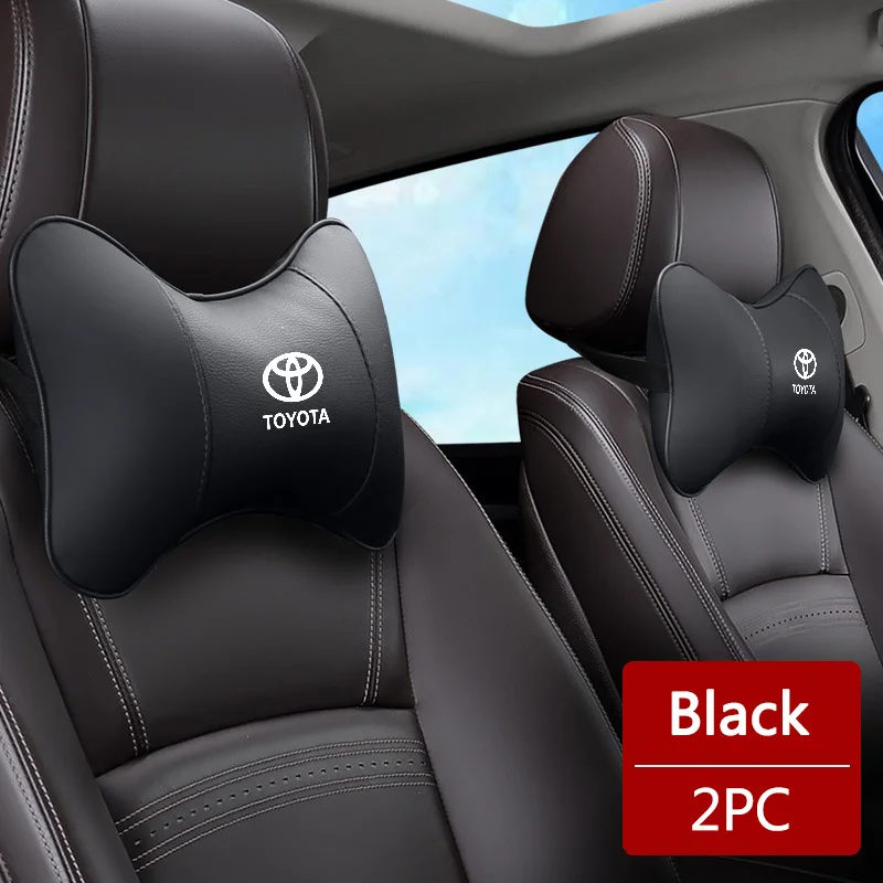 Appui-tête de siège de voiture en cuir, mousse à mémoire de forme, oreiller de cou confortable, intérieur automobile pour toyota Camry Chr Corolla Rav4 Yaris Prius Accessori