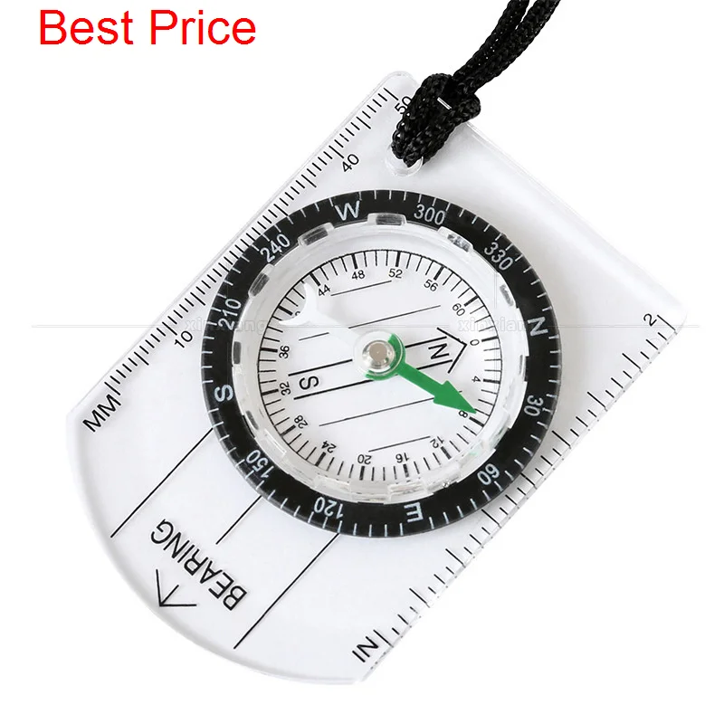 

50pcs Map Scale Measurement Compass Portable Multifunctional Outdoor Cross-country Classroom Teaching Compass
