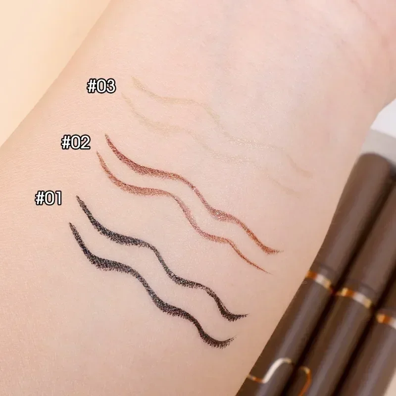 Waterproof Quick Dry Matte Liquid Eyeliner Pen Makeup Lasting Smooth Black Brown sdraiato baco da seta matita per ciglia inferiore cosmetici