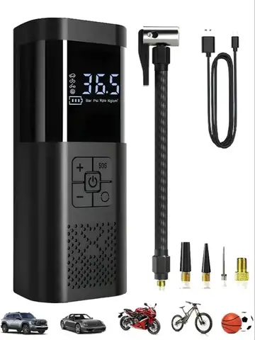 Portable Car Air Compressor 3X Faster 150PSI Cordless Tire Inflator Pump with Digital Gauge for Car Motorcycle Bike Air Pump