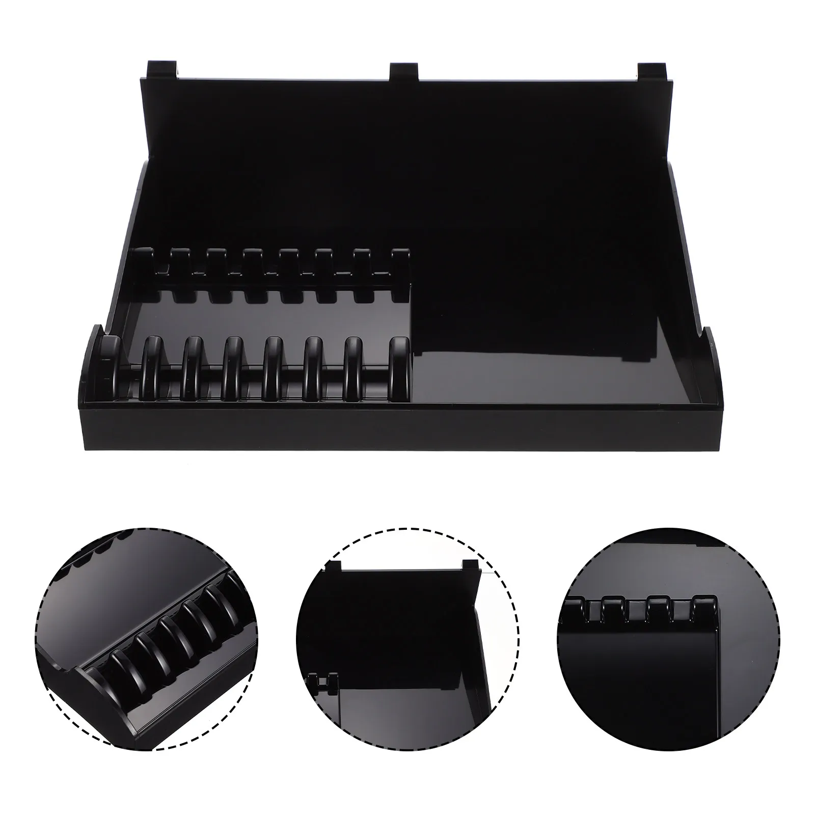 Hair Salon Shear Holder Rack Professional ABS Plastic Hairdressing Tool Organizer Scissors Comb Storage Case Multifunctional