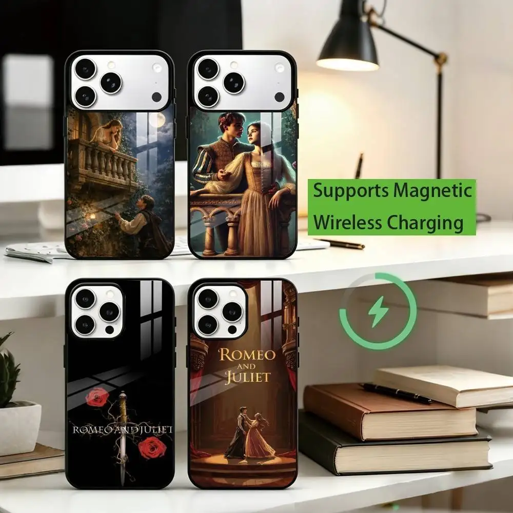 

L-Love drama R-Romeo and Juliet Phone Case For iPhone17,16,15,14,13,12,11 Plus,Pro Allows magnetic wireless charging