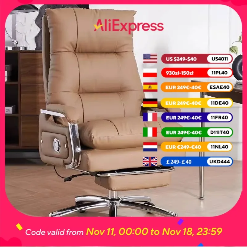 

Support Armrest Office Chair Headrest Brown Comfy Design Ergonomic Gaming Chairs Conference Pliable Poltrona Office Furniture