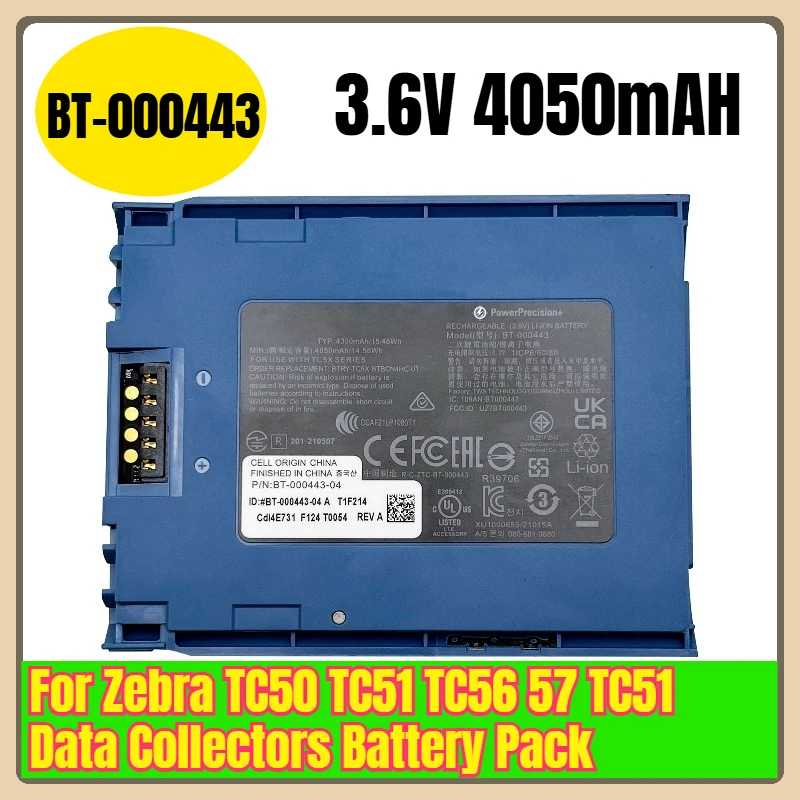 

3.6V 4050mAH BT-000443 Battery Pack for Zebra TC50 TC51 TC56 57 TC51 Data Collectors