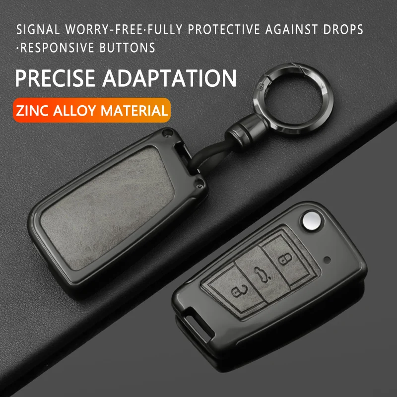 Alloy Car Key Case Cover for VW Volkswagen Golf 7 Seat Arona Passat B8 Seat Leon MK4 Polo Tiguan Beetle Caddy Up Skoda Accessory view 6