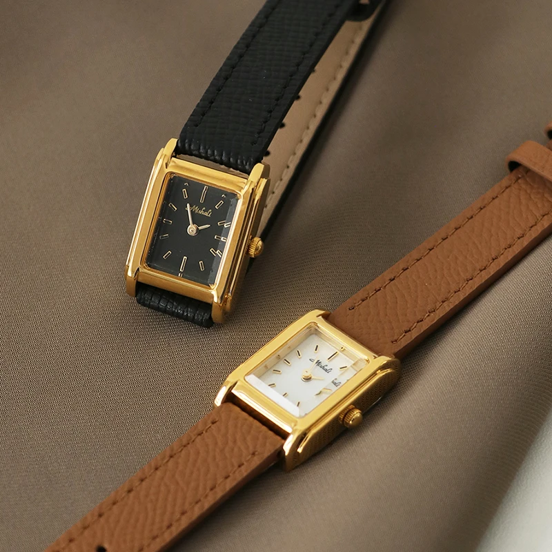 Vintage Original Light Luxury High-End Watch Small Dial Rectangular Watch Women'S Wrist Watch, High-End Selection Watch