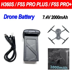 Oryginalna bateria HS360S SJRC F5S PRO PLUS RC Drone LiPo Battery 7.4V 2000mAh F5S+ RC Quadcopter Części zamienne do akumulatorów