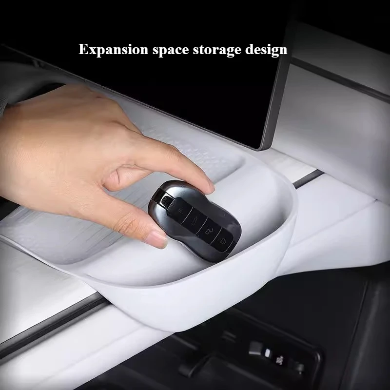 وسادة سيليكون للشحن اللاسلكي للتحكم المركزي من FORXiaomi SU7 مع جيب تخزين وحماية من الانزلاق وإكسسوارات داخلية مجددة