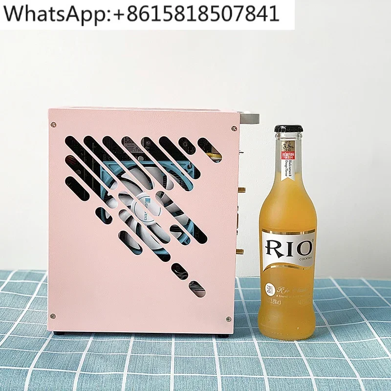 

M24ITX Mini Mini Case, All Aluminum Side Transparent A4 Portable Handheld, Desktop Desktop Unique Display Case K39