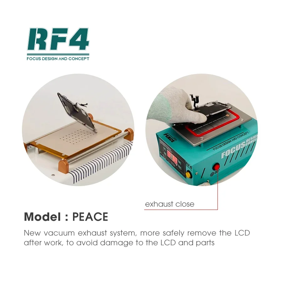 RF4 RF-PEACE Built-in Vacuum Pump LCD Separator Machine for 7 Inches Phone Touch Screen Disassemble Repair Tool