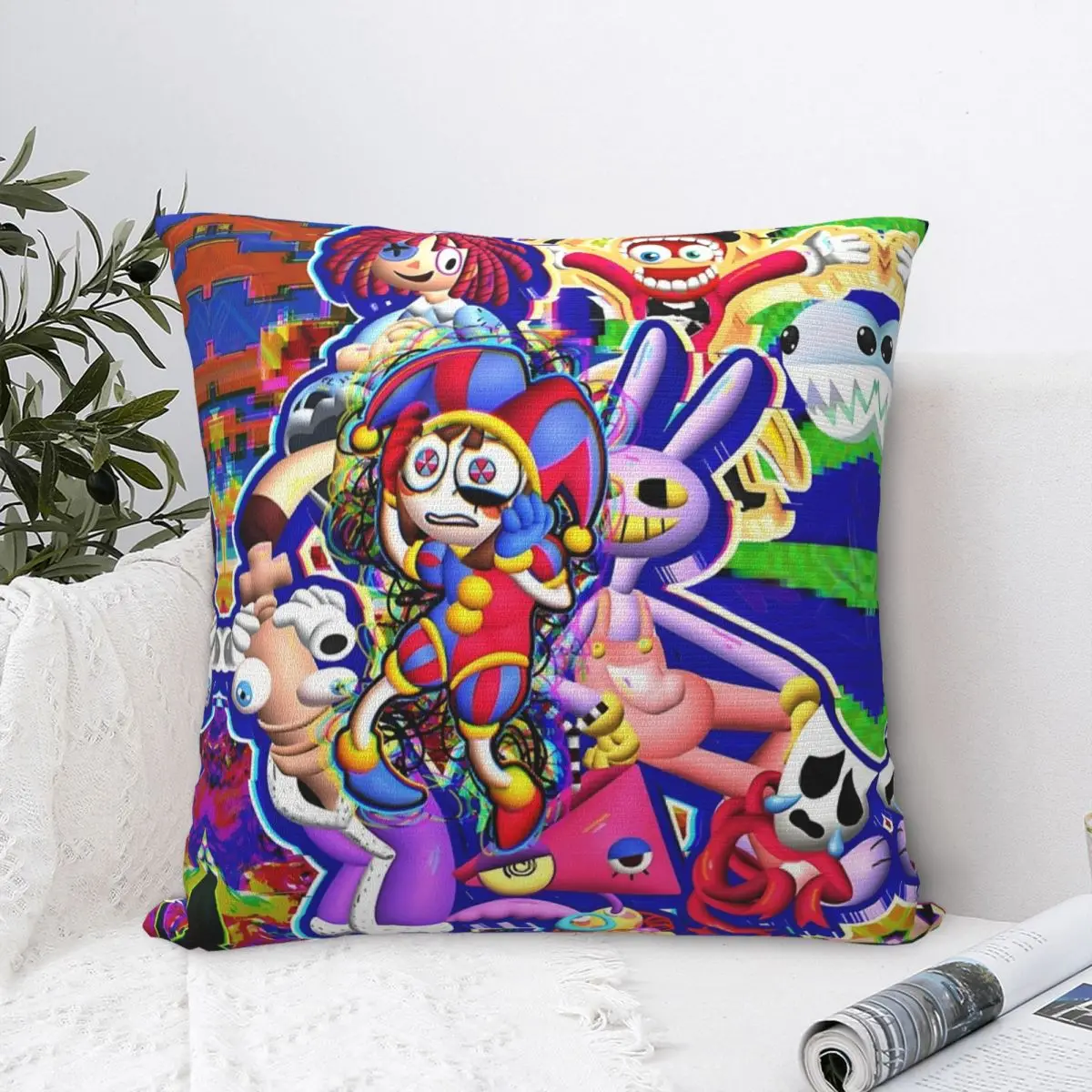 The Amazing Digital Circus All In One Square Pillow Case Polyester Decorative Pillow Novelty Pillowcover Home Decor