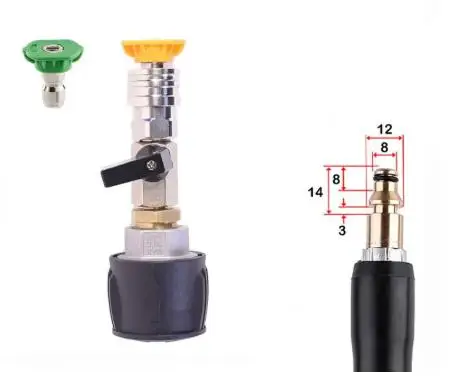 Quick Connect Adapter Washer Accessory Kit Green Yellow Pressure Washer Adapter Secure Fitting Design 1 4 Inch Quick Connect