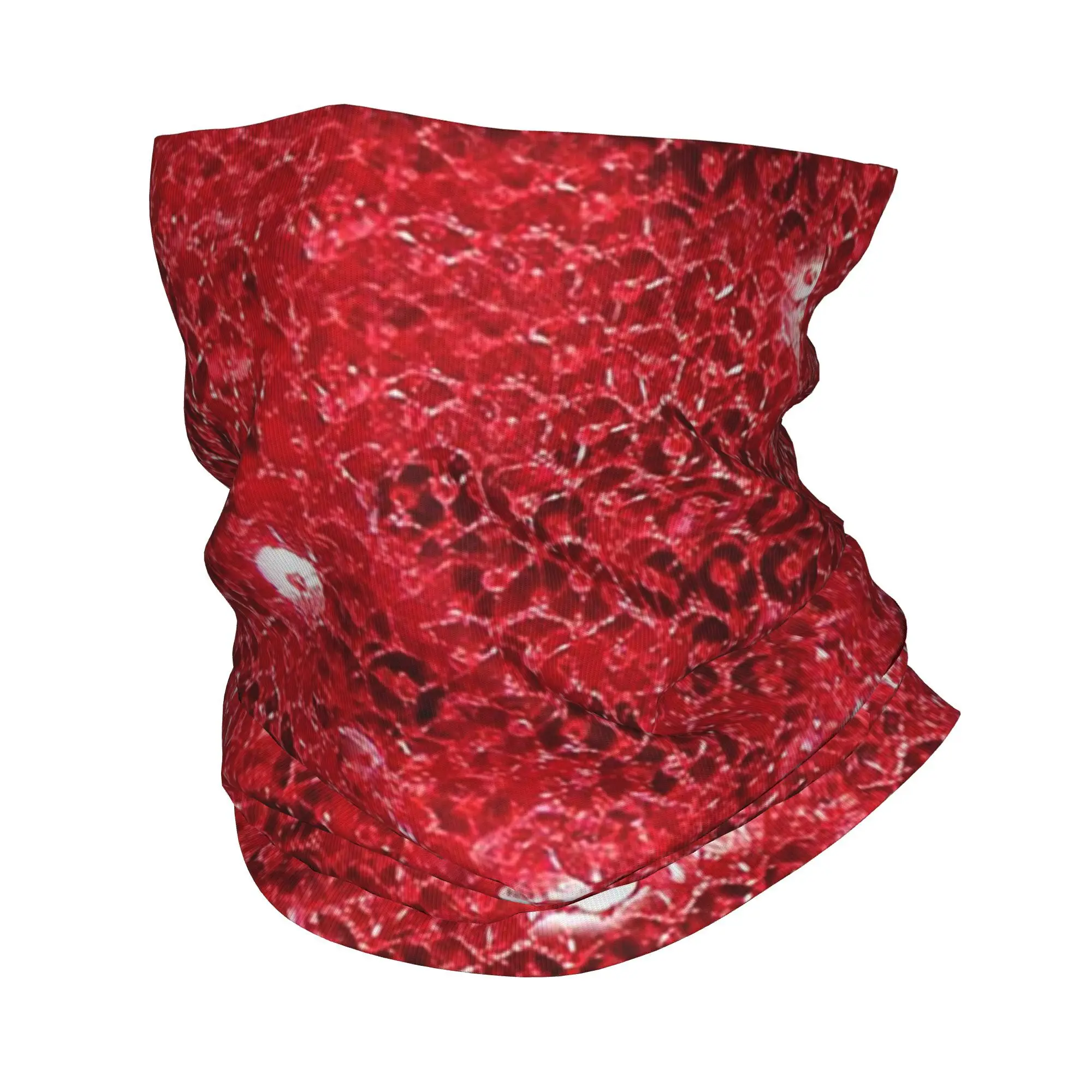 

Festive Red (Sequins ) Bandana Neck Cover Printed Mask Scarf Multifunction Balaclava Outdoor Sports For Men Women