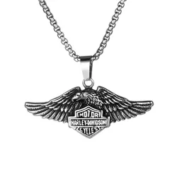 Punk Titanium Steel Eagle Pendant Necklaces  retro stainless steel men's Necklace  Jewelry