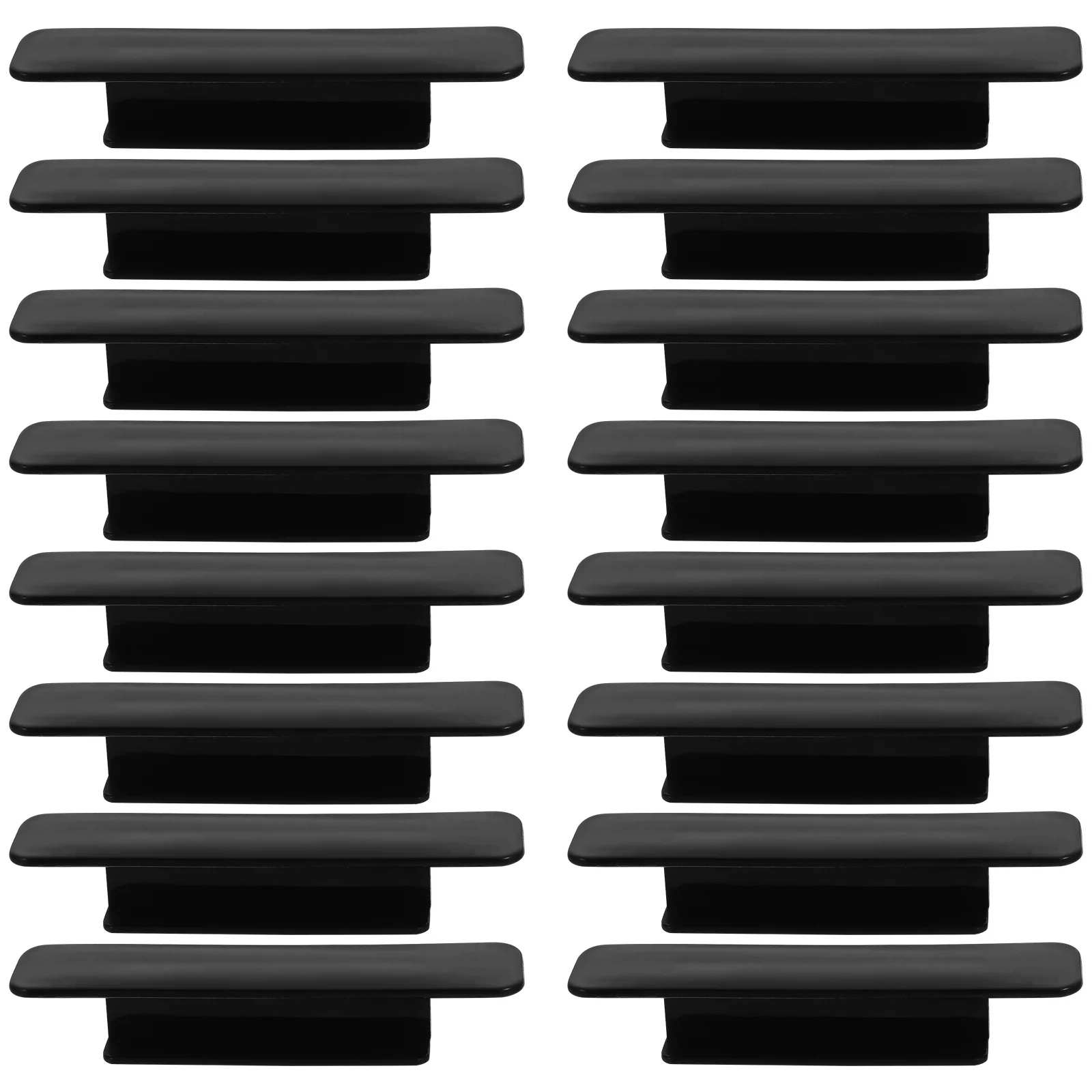 

20Pcs Self Adhesive Cabinet Door Handles Stick on Pulls No Drill Furniture Drawer Wardrobe Glass Sliding Black