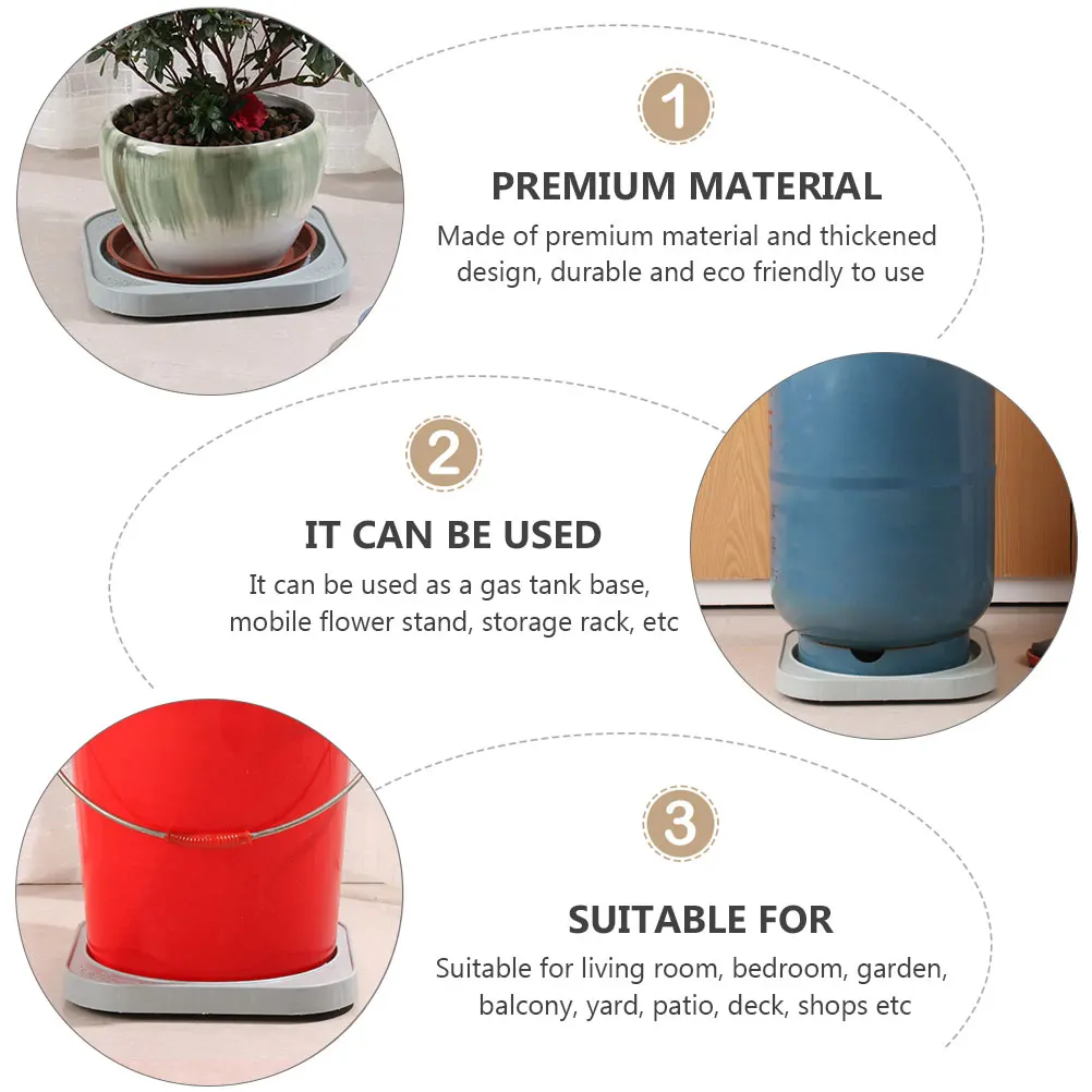 

Gas Cylinder Pallet Home Tray Bonsai Roller Holder Plastic Caravan Movable Pp Rack Flowerpot Tank Basin