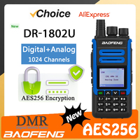 Baofeng DR-1802U Walkie Talkie DMR Radio AES256 Encryption 5W 2200mah 1024Channels UHF 400-470MHZ Long Range Communication Radio