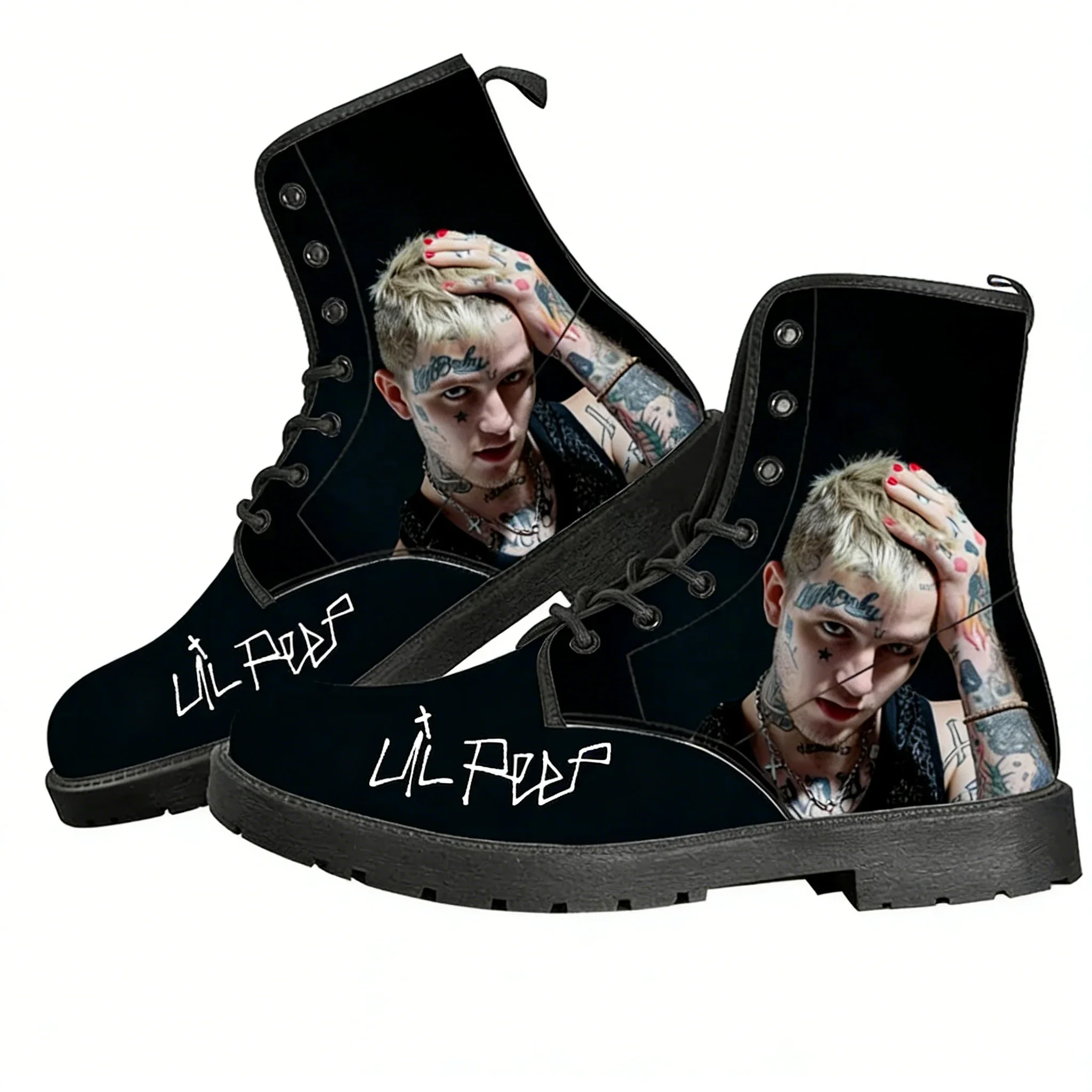 

Hot Hip Hop Rapper Lil Peep Casual Boots Mens Womens Teenager Shoes Fashion Boot Outdoor High Quality Customize Made Shoe