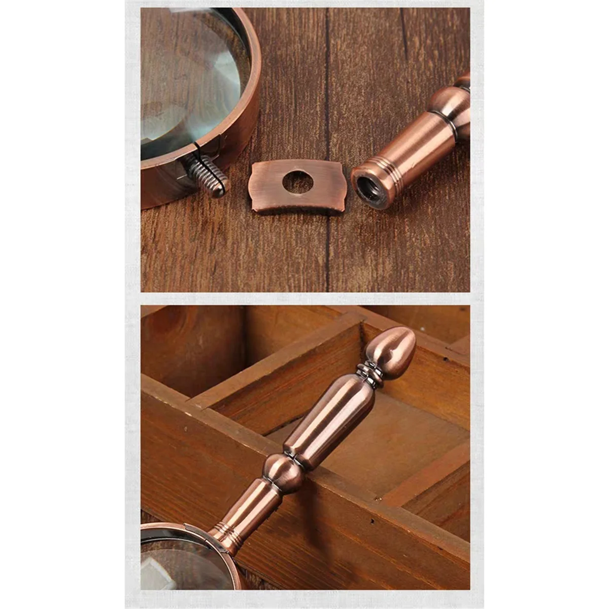 جديد 20X المحمولة المعادن المكبر الرجعية المحمولة البصرية المكبرة الزجاج إصلاح ساعة مجوهرات العدسة العتيقة مقبض المكبر