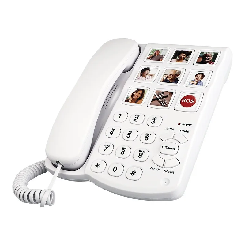 Elderly-friendly office and household hotel telephone, keypad fixed landline phone