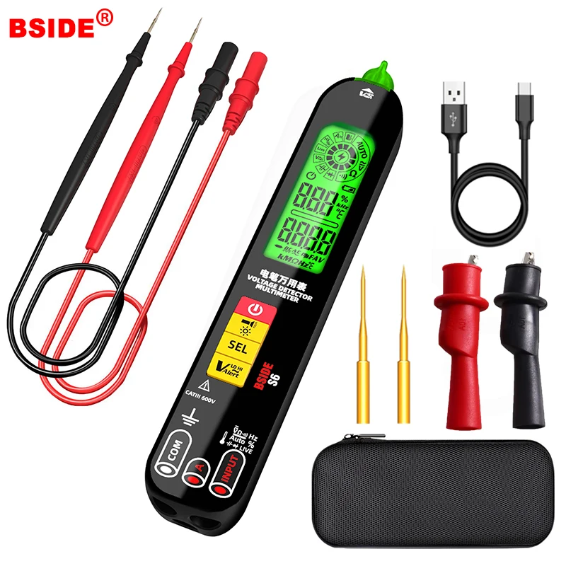 BSIDE Digital Multimeter Smart Smart Non-Contact Voltage Tester Pen Voltage Indicator Wire Break Detector Smart Electric Tester