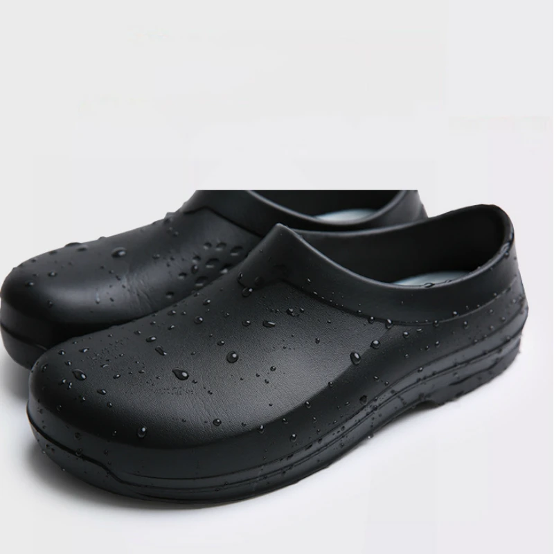 

New Arrivals Kitchen Work Shoes Antiskid Waterproof Oil-Proof Cook Chef Shoes Slip-On Resistant Safety Shoes Clogs Size 36-45