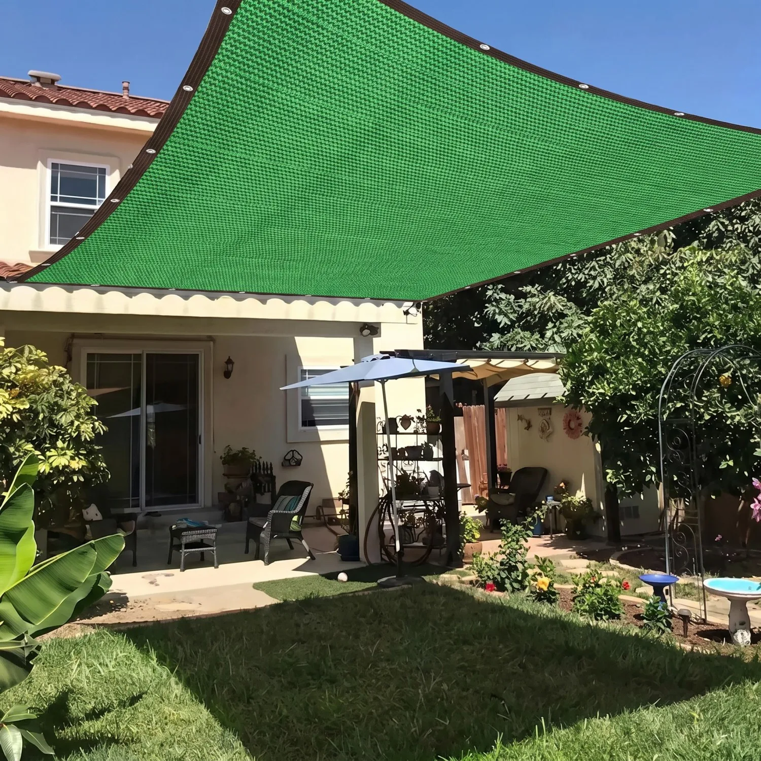 Outdoor Shade Net Sun Block UV Protection Garden Patio Shade Cloth Greenhouse Cover Plant Cooling Sunscreen Tear Resistant
