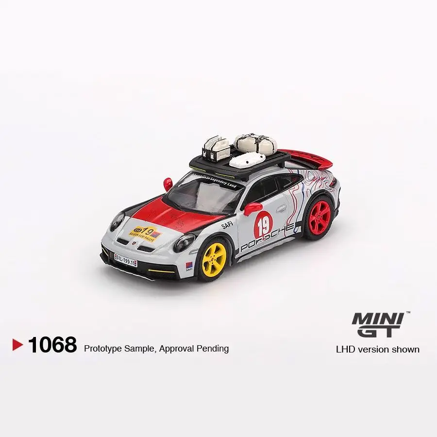 MINIGT 1:64 Porsche 911 Dakar Uncle Rally, литая модель автомобиля из сплава, коллекция орнаментов, подарок