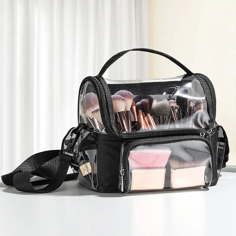 Women Makeup Bag Waterproof Clear Travel Cosmetic Bags Case Travel Make Up Kit BagsToiletry Brush Organizer Pouch Makeup Artist