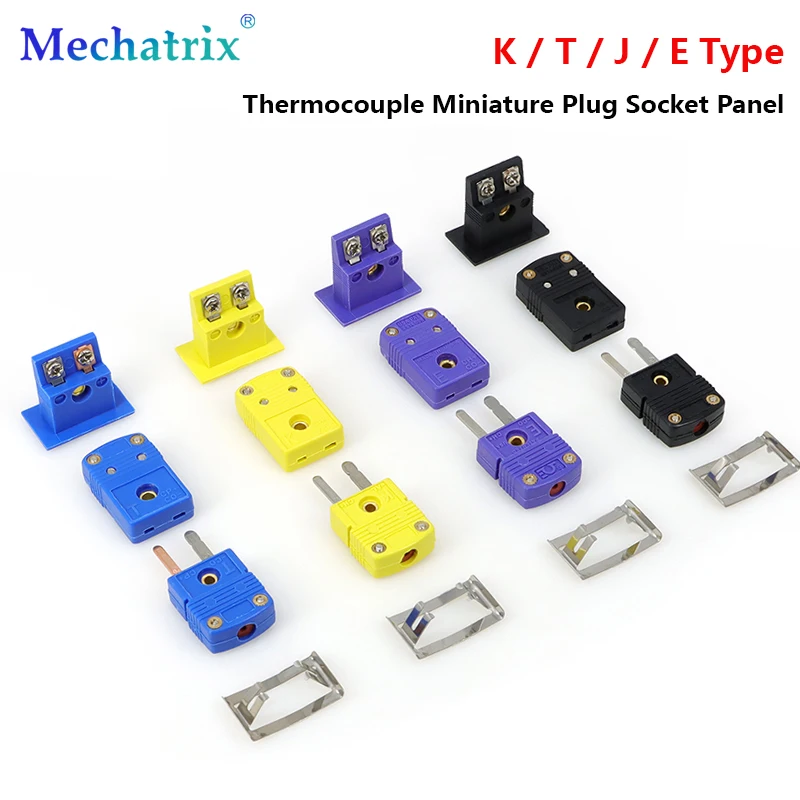 SMPW-K/J/T/E/-M/F MPJ-K/J/T/E-F  Mini Thermocouple Connector Plugs Male & Female Plug Socket Panel Compensation Wire Connector