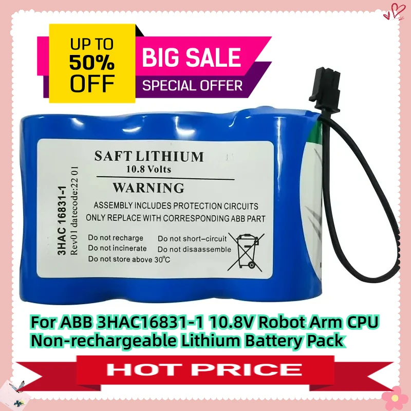 

For ABB 3HAC16831-1 10.8V Robot Arm CPU Non-rechargeable Lithium Battery Pack