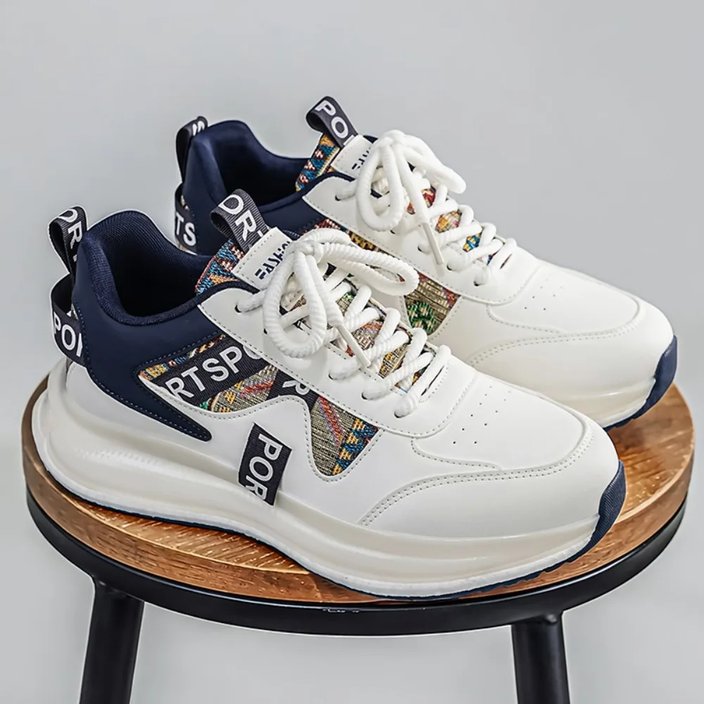 2026 New Breathable Men's Casual Sports Shoes Versatile Men's Thick Soled Height Increasing Shoes Men's Single Shoes