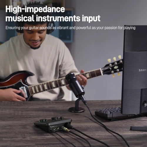 Imagen 2 del producto MAONO Interfaz de audio USB para PC, entrada XLR Software de enrutamiento de 24 bits/192 kHz LOOPBACK ASIO para grabar música, guitarra,DAW PS22 Lite