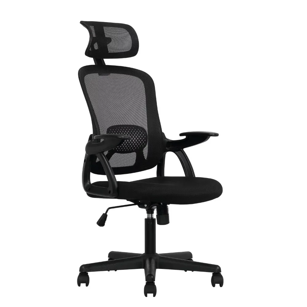 

Chair Office Chairs Ergonomic Office Chair With Adjustable Headrest 275 Lb Capacity Black Fabric Free Shipping Computer Armchair