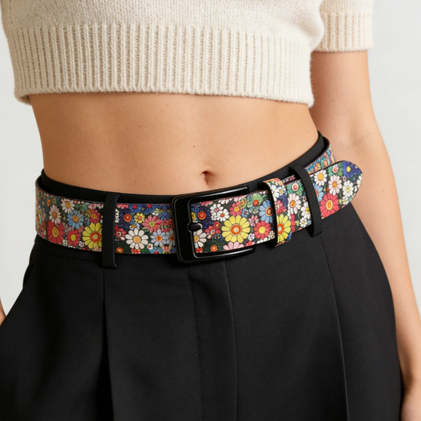 cinto-com-muitas-flores-bonitas-cinto-com-estampa-estilo-boemio-cinto-de-couro-com-diamantes-design-cravejado-para-vestido-jeans