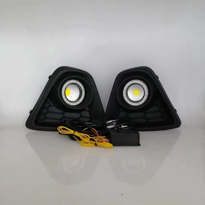 LED Angel Eye Fog Light Assembly Kit For Mazda CX5 CX-5  2012 2013 2014 2015 2016  Dual Color Angel Eye Daytime Running Lights Lamp DRL Daylight Driving Accessories Kits