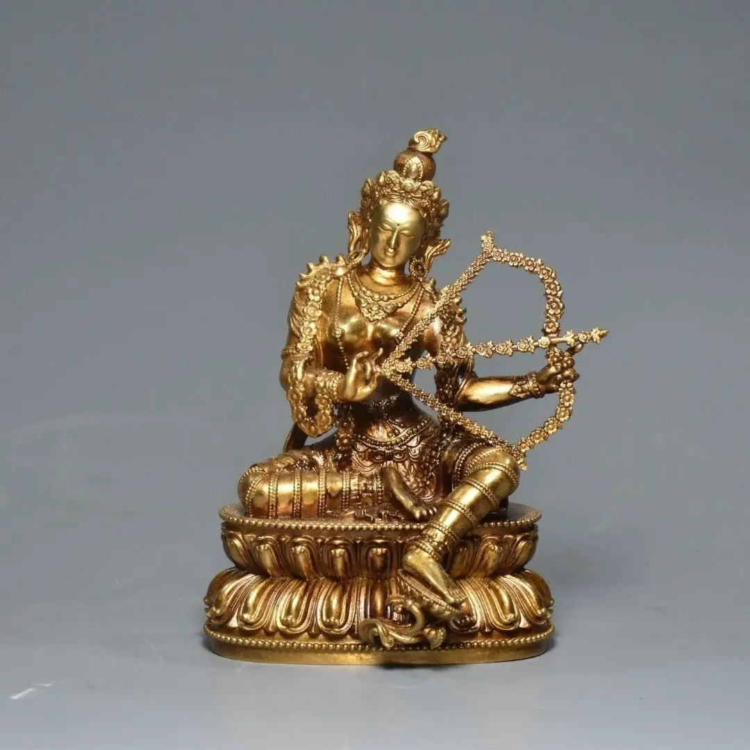Double lotus base bow and arrow buddha mother buddha Statue Sculpture Figurine Home Decoration