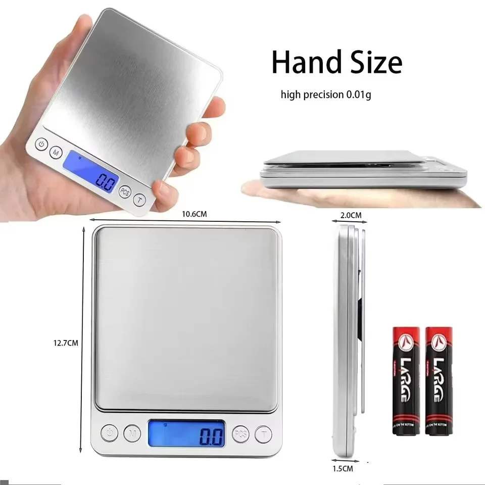 Digital Kitchen Scale 3000g/ O.1g Small Jewelry Scale Food Scales Digital Weight Gram and Oz Digital Gram Scale with LCD/Tare