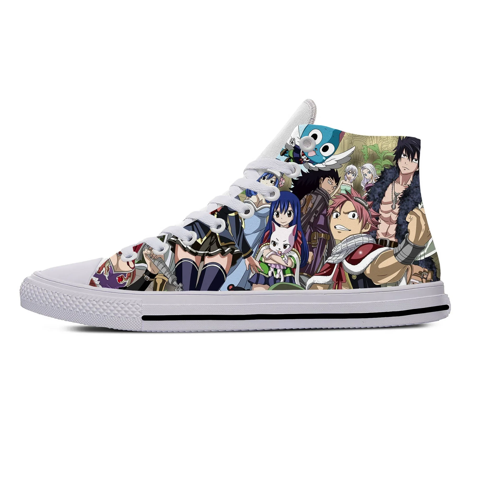 Japanese Anime Manga Cartoon Comic Fairy Tail END Casual Cloth Shoes High Top Lightweight Breathable 3D Print Men Women Sneakers