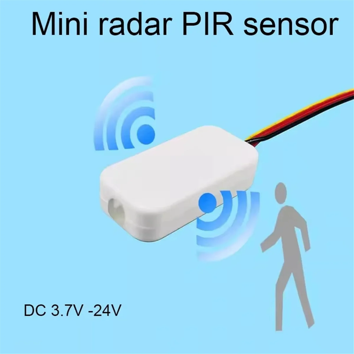 WORTHOWN-DC5V 12V الرادار PIR التعريفي التبديل ذكي جسم الإنسان الاستشعار داخلي التلقائي تشغيل/إيقاف التبديل (PIR دوبونت سلك)
