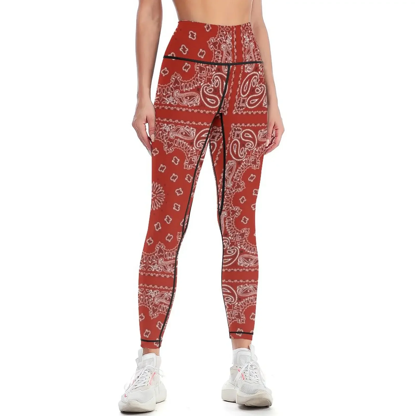 

Red Bandana Leggings Women's fitness Women's sportswear Jogger pants Fitness's gym clothes Womens Leggings