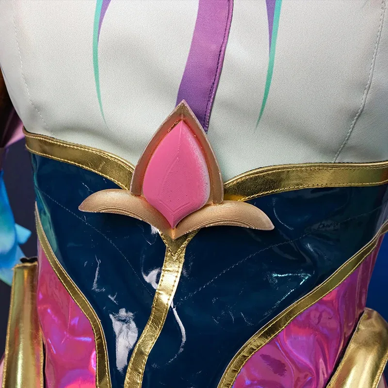 ROLECOS Game LOL Faerie Court Lux Cosplay Costume Game LOL Magical Faerie Lux Cosplay Outfit Halloween Women Suit New Skin