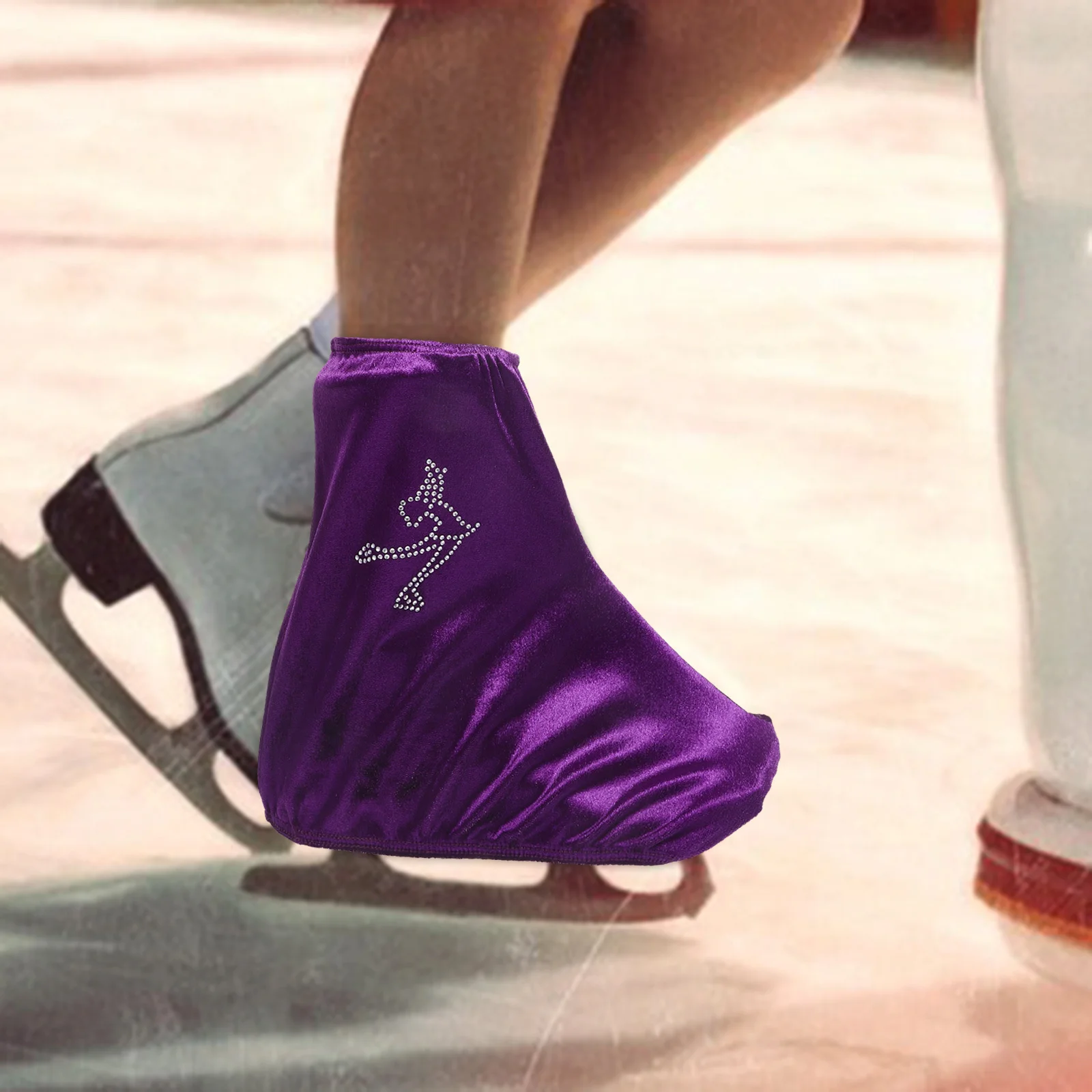 

1 Pair Skating Boot Elastic For Hockey Skates Durable Polyester Shoe Guards Fit Most Sizes Roller Skate Ice Skate