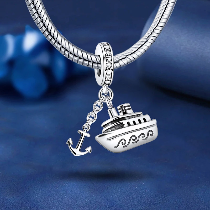 

925 Sterling Silver Fashion Tool series Car Ship Helicopter Charms Beads Fit Original Pan Bracelets Bangles Fine Jewelry Gift